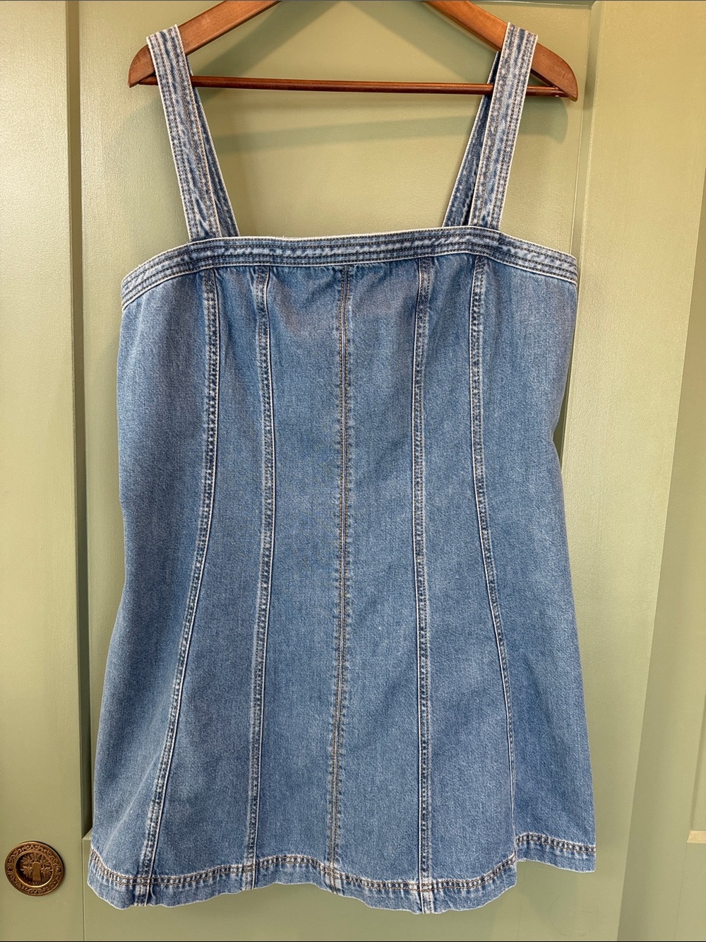 Loft Seamed Denim Mini Dress - NWT